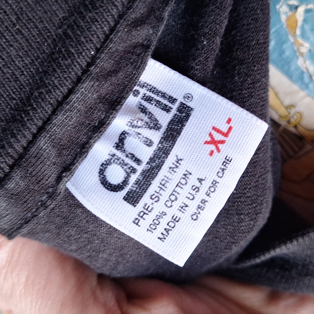 Vintage 90s Anvil XL single stitch multicolor shapes tshirt - Picture 6 of 9